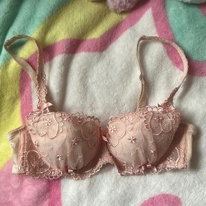 floral bow bra
